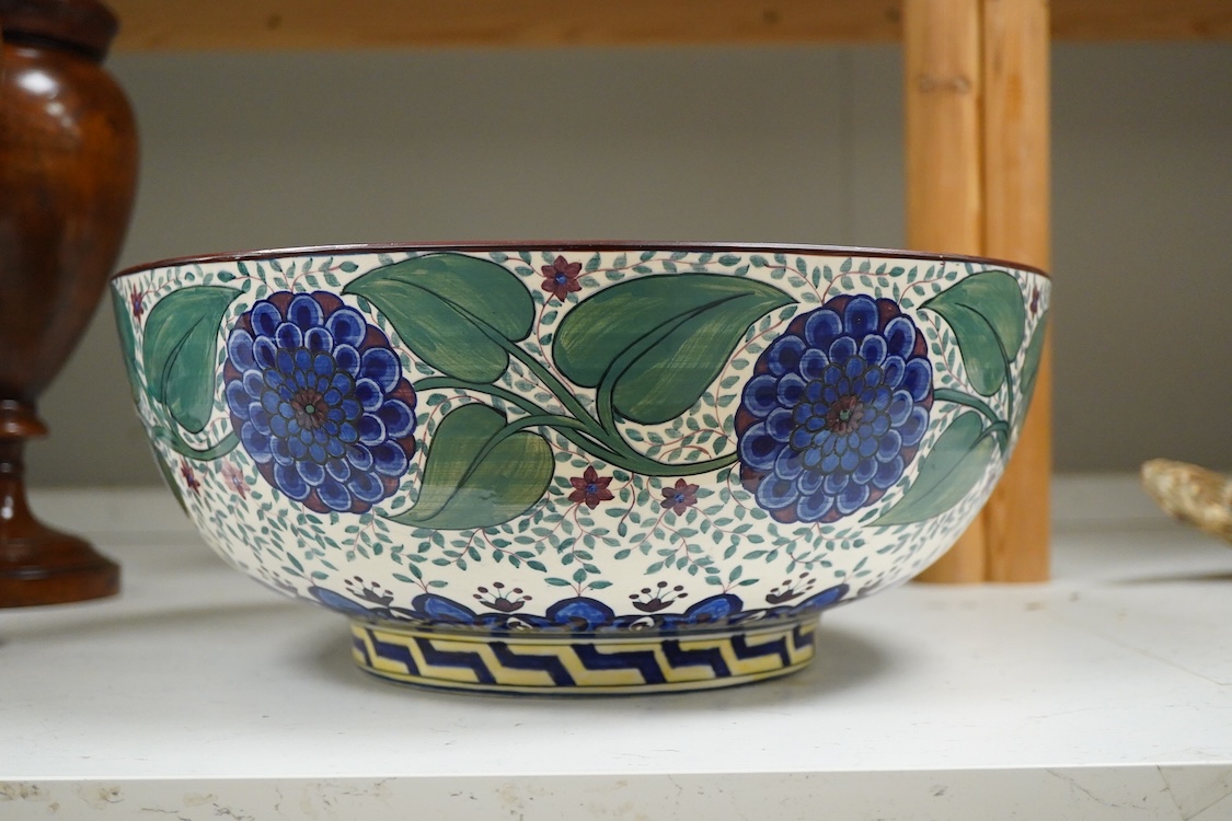 Louise and Alfred Powell with Millicent Taplin for Wedgwood - A large 'Persian' lustre pottery bowl, c.1930, 14cm high x 35cm diameter
